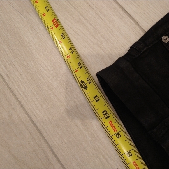 7 For All Mankind THE SKINNY COATED SLIM ILLUSION BLACK PANTS - Picture 7 of 10